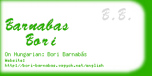 barnabas bori business card